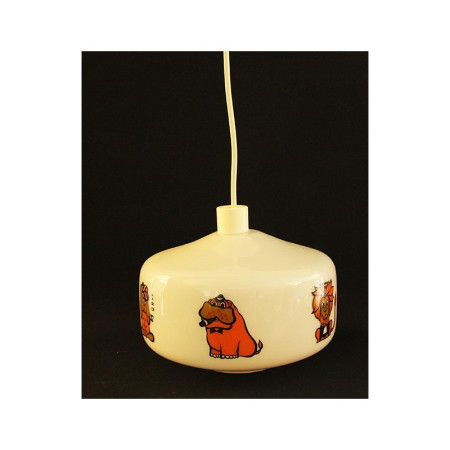 LUSTRE CHAMBRE D'ENFANT "JUGE ET VOYOUS FUMEURS" 1970