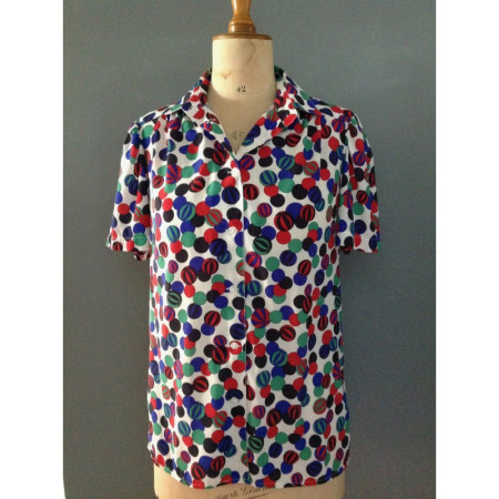 Blouse rétro colorée - 1980