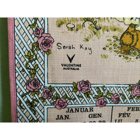 Calendrier tissus 1979 "SARAH KAY"