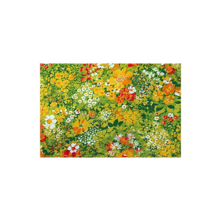 COUPON TISSUS COTON FLEURI