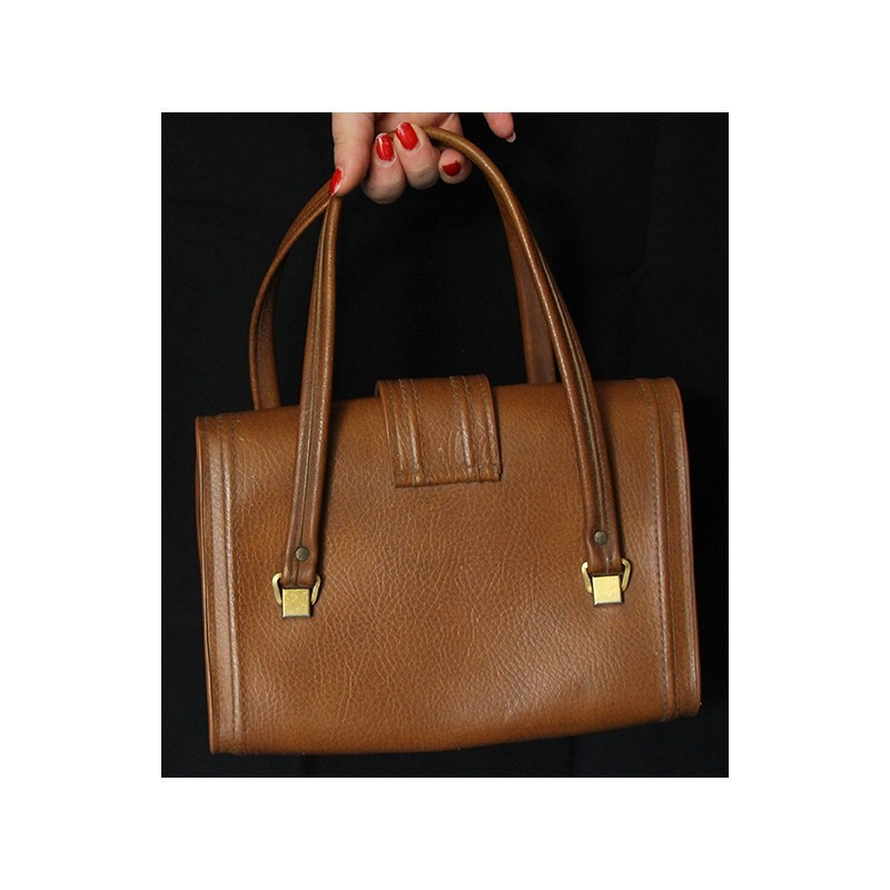 SAC À MAIN MARRON - GALERIES RÉMOISES - 1970