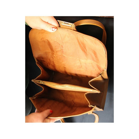 SAC À MAIN MARRON - GALERIES RÉMOISES - 1970