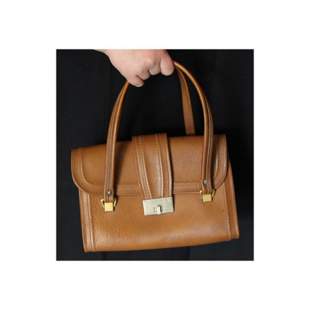 SAC À MAIN MARRON - GALERIES RÉMOISES - 1970