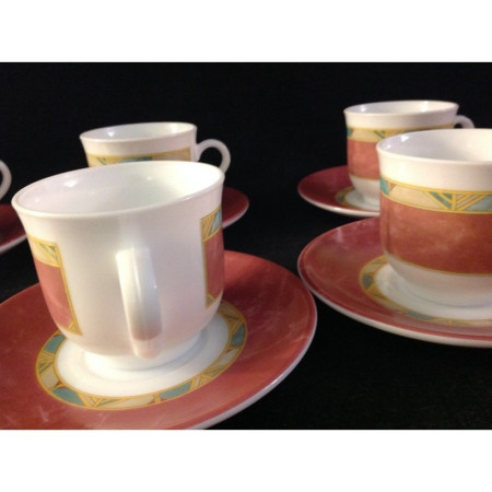 5 TASSES Duralex ?? "MARBRÉ ROSE"