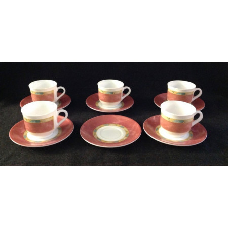5 TASSES Duralex ?? "MARBRÉ ROSE"