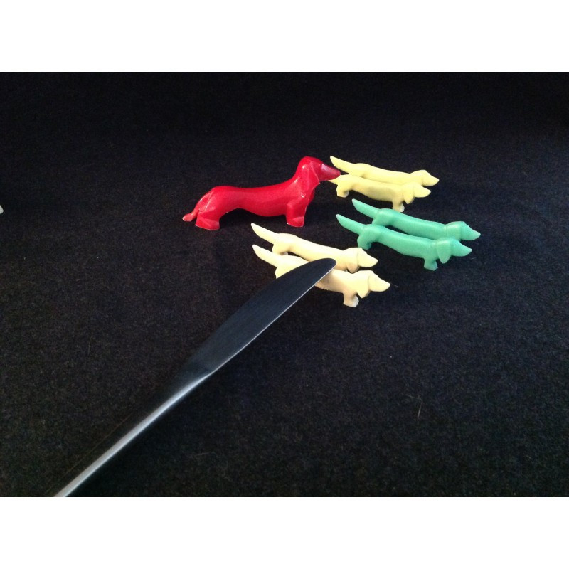 6 porte-couteaux "Teckel"