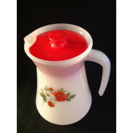 BROC À CAFÉ CAFETIÈRE ROSES - 1980