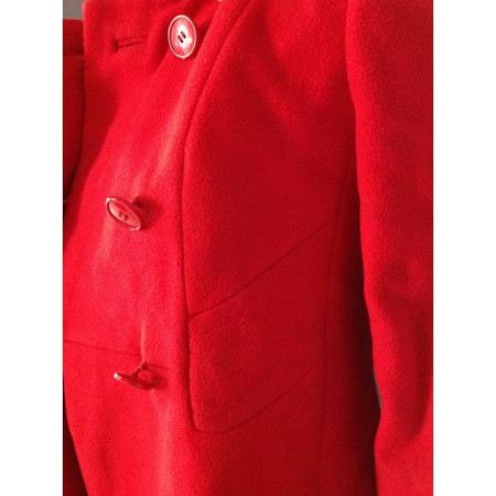 MANTEAU LAINE ROUGE