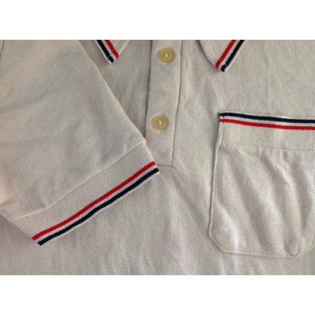 POLO TENNIS BLANC "Col pelle à tarte"