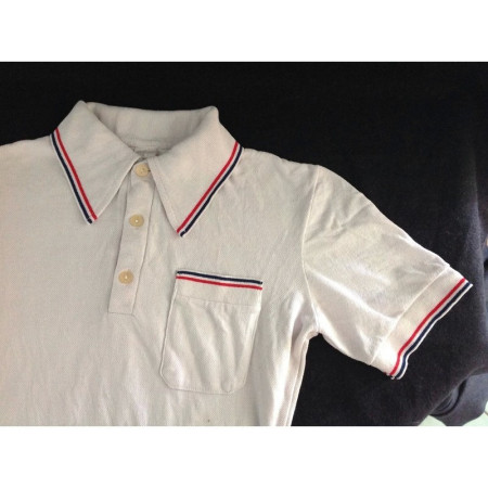 POLO TENNIS BLANC "Col pelle à tarte"