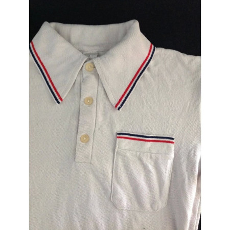 POLO TENNIS BLANC "Col pelle à tarte"