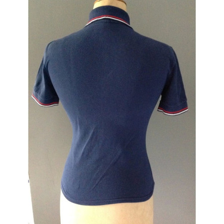 POLO TENNIS BLEU MARINE "col pelle à tarte"