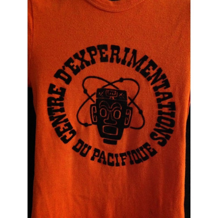 T-SHIRT ORANGE "CENTRE D'EXPÉRIMENTATION DU PACIFIQUE"