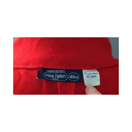 VESTE ROUGE "MISS HELEN" - 1980