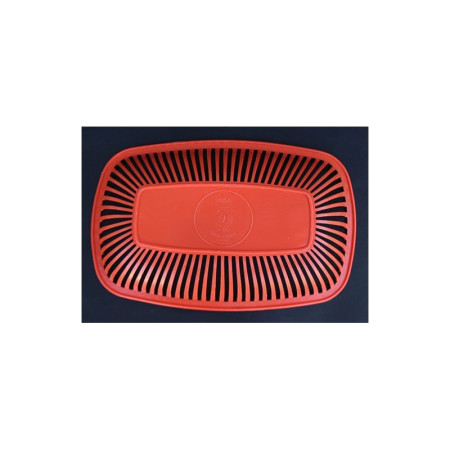 CORBEILLE PLASTIQUE "POLA" ROUGE ORANGÉ