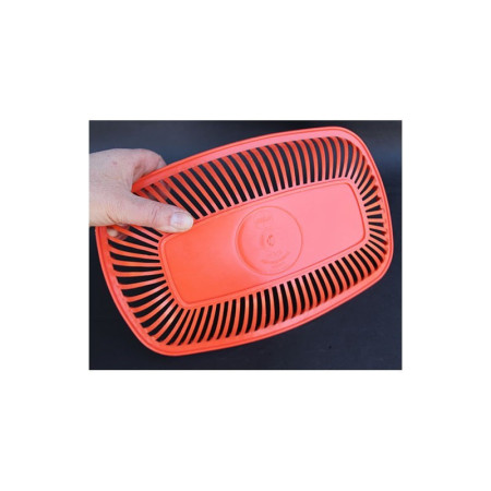 CORBEILLE PLASTIQUE "POLA" ROUGE ORANGÉ