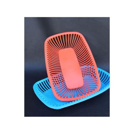 CORBEILLE PLASTIQUE "POLA" ROUGE ORANGÉ