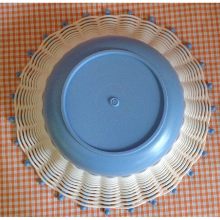 Corbeille ronde tressée "Scoubidou"