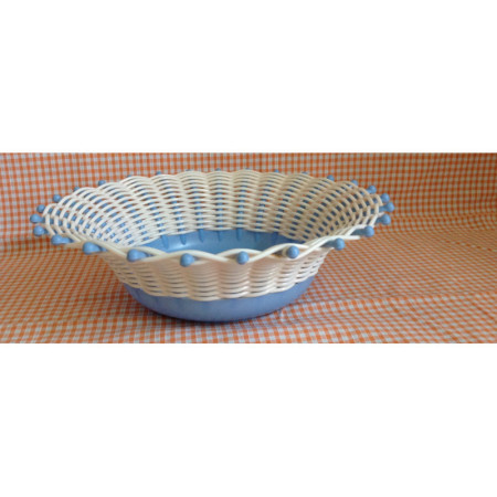 Corbeille ronde tressée "Scoubidou"