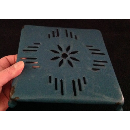 DESSOUS DE PLAT ÉMAILLÉ bleu