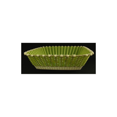 CORBEILLE TRESSÉE PLASTONA SCOUBIDOU MOTIF OISEAU