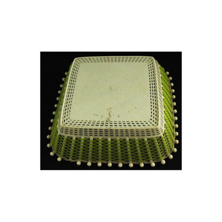 CORBEILLE TRESSÉE PLASTONA SCOUBIDOU MOTIF OISEAU
