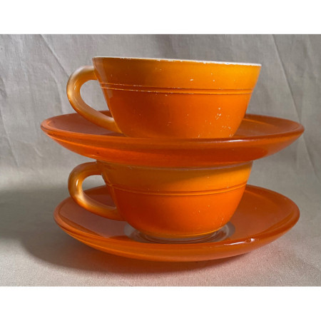 Duo café Orange "Duralex" - PhotoS !