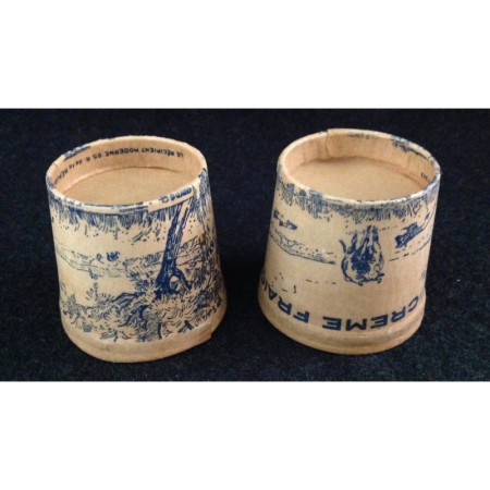 2 pots "Crème fraîche" 1950