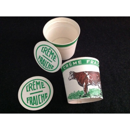 2 pots "Crème fraîche" 1960 neuf stock ancien