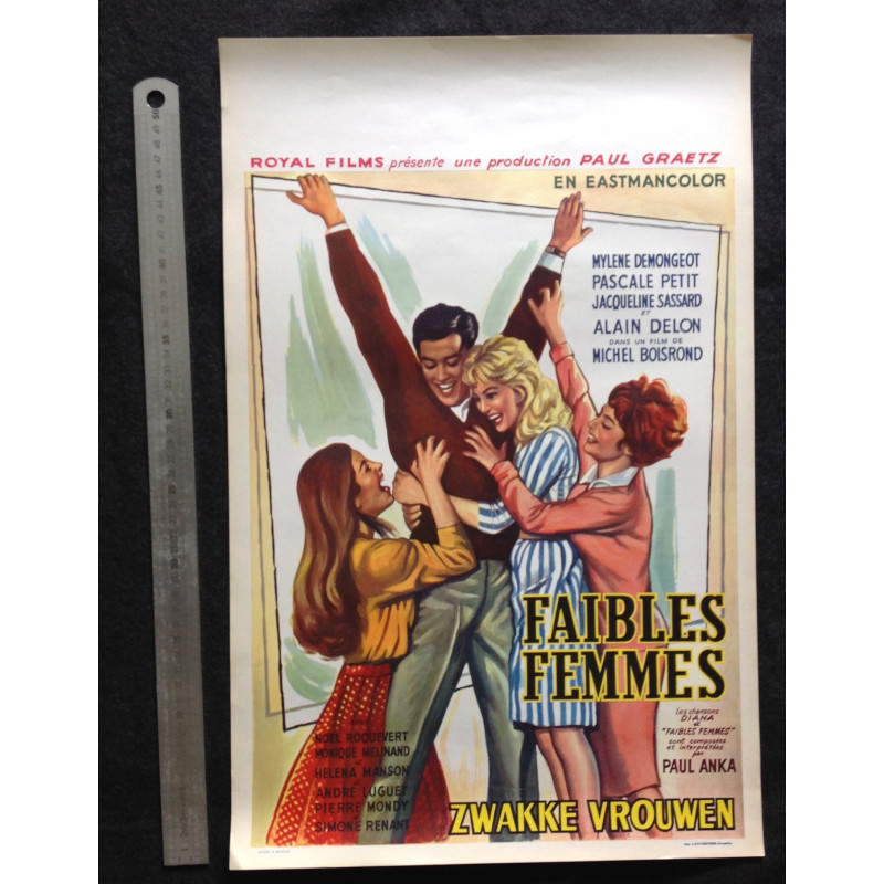 Affiche originale "Faibles femmes" 1959