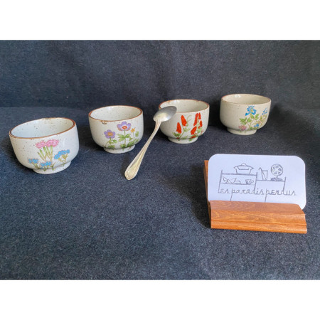 Ensemble 4 tasses "Botanique" en grès