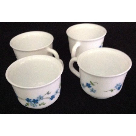 Ensemble 4 tasses café "simple" Arcopal - Myosotis