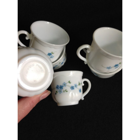 Ensemble 6 tasses café Arcopal - Myosotis