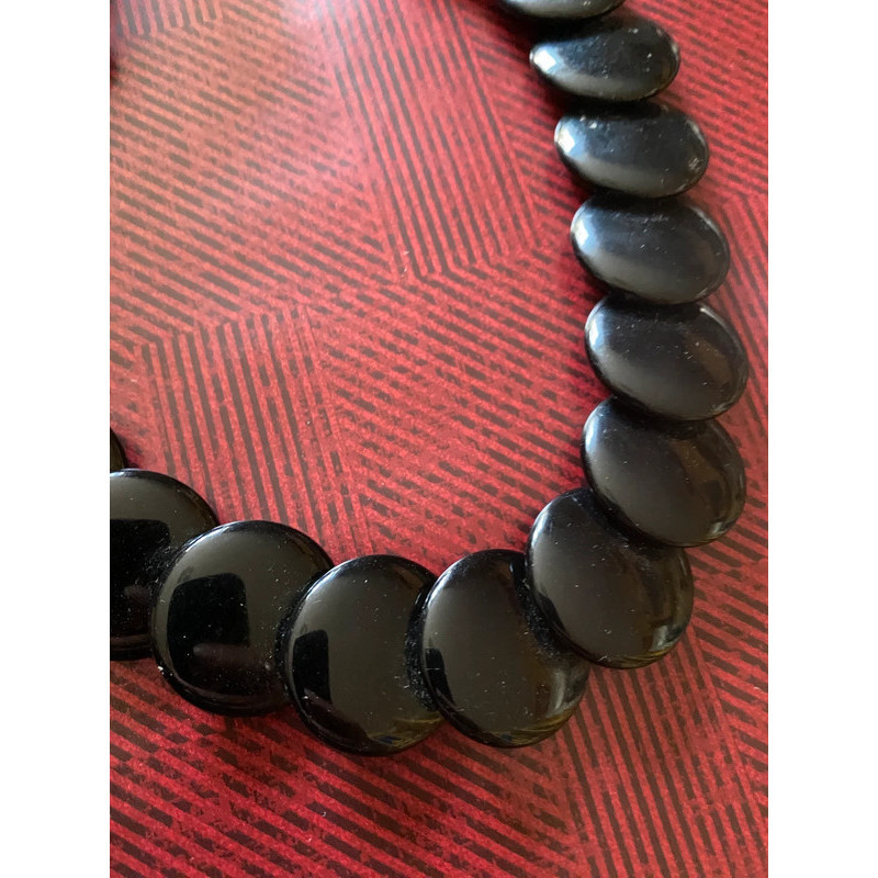 COLLIER "pastilles" Noir