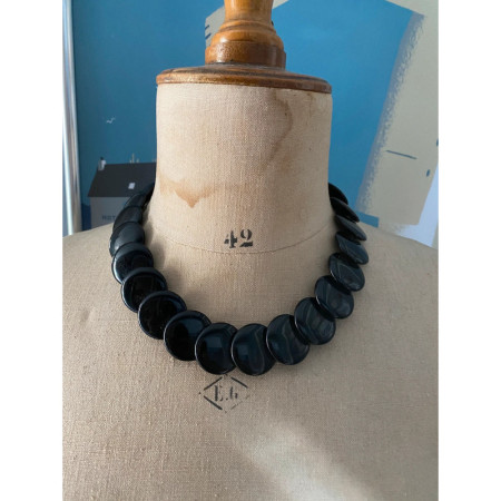 COLLIER "pastilles" Noir