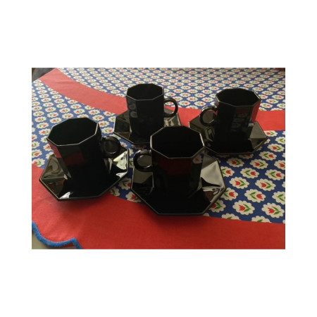 Ensemble de 4 tasses et sous-tasses a café Esso vintage