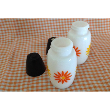 Ensemble Sel poivre "Power flower" opaline