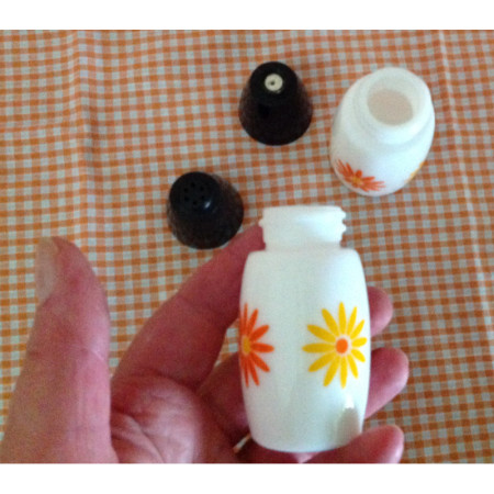 Ensemble Sel poivre "Power flower" opaline