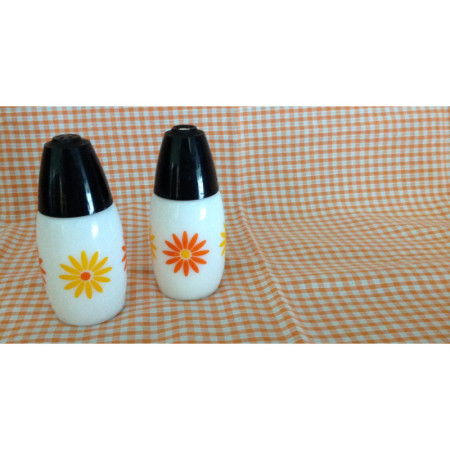 Ensemble Sel poivre "Power flower" opaline