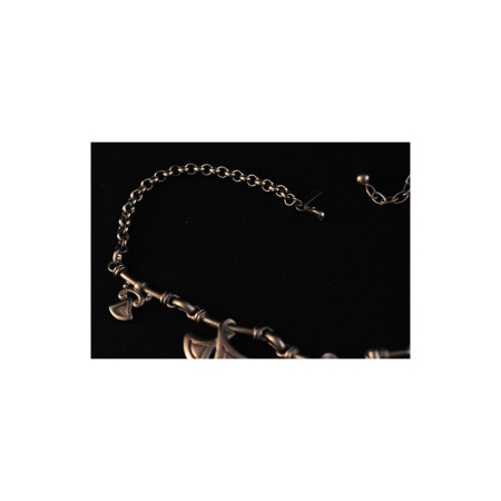 COLLIER MÉTAL VINTAGE GINKO - LERITZ - 1980