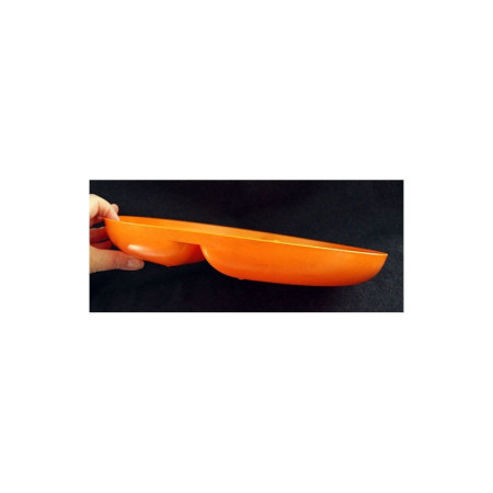 GRAND PLAT À COMPARTIMENT ORANGE - 1970