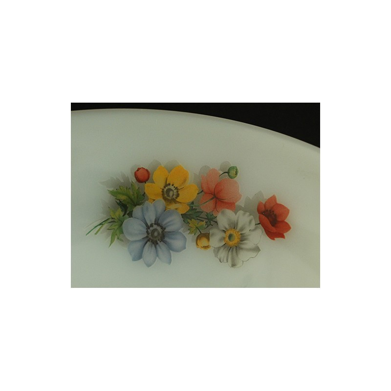 GRAND PLAT ARCOPAL BLANC DECOR FLEURI