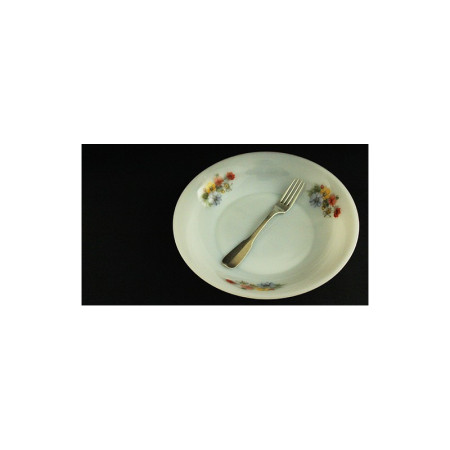 GRAND PLAT ARCOPAL BLANC DECOR FLEURI