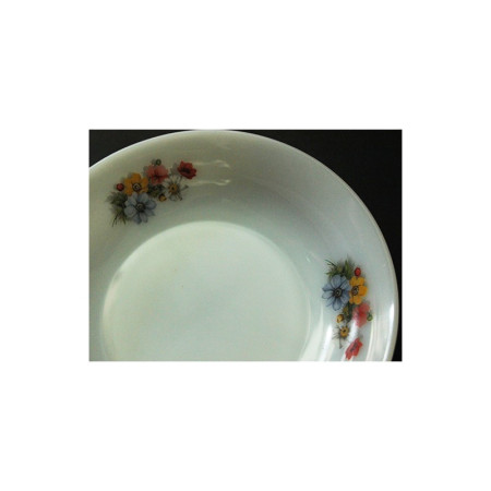 GRAND PLAT ARCOPAL BLANC DECOR FLEURI