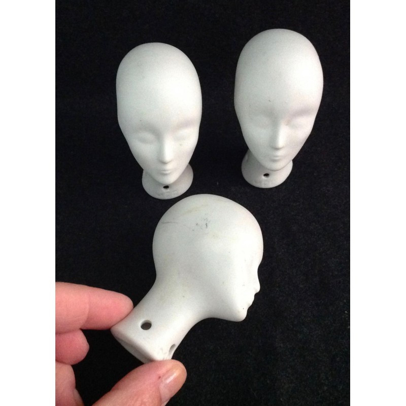 Lot 3 têtes porcelaine "MPR"