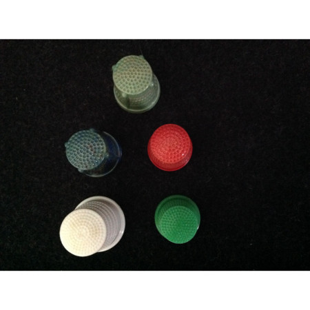 Lot de 5 dés à coudre plastique