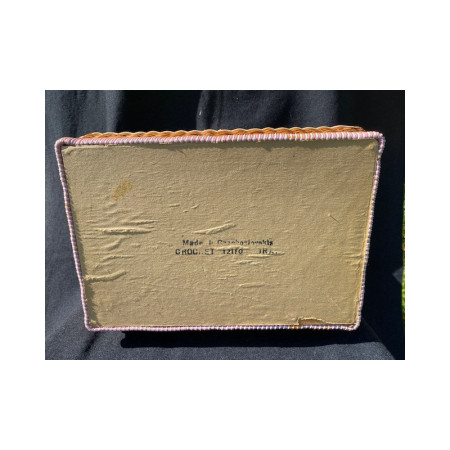 Panier de couture - Osier version rose - 1950