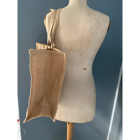 Sac cabas "Vendanges en Champagne"  - upcycling tissus vintage 1970-80