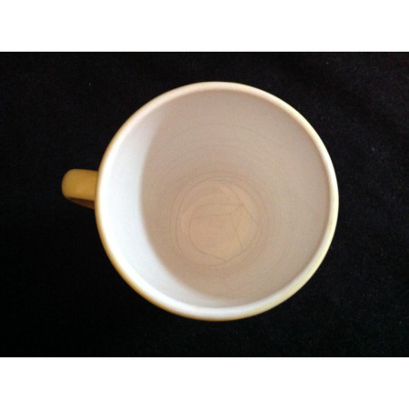 Lot 2 mug "OXO" jaune pastel