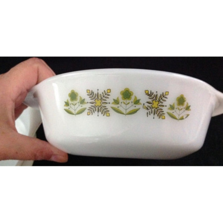 Lot 2 plats ronds Fire-King "Anchor" Meadow green